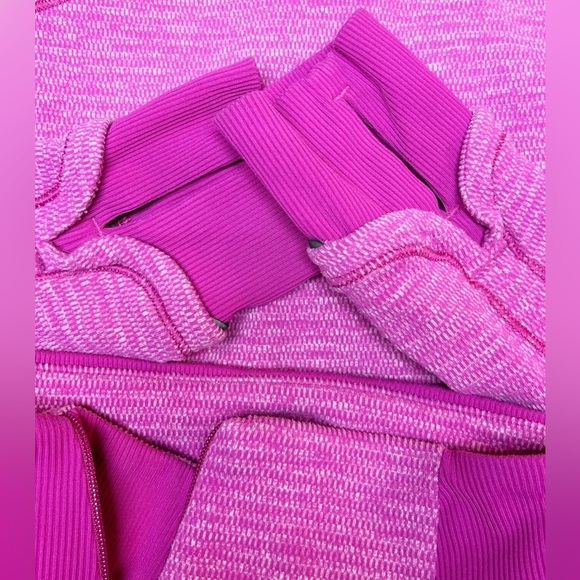 Lululemon Base Runner 1/2 Zip Raspberry Pique Pink Rulu Long Sleeve Size 6 - Picture 5 of 15